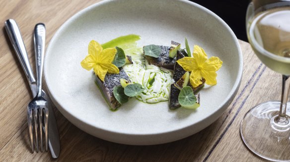 Go-to dish: Filet of blue mackerel with horseradish cream.