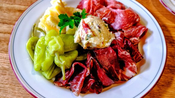 The 'blah-busting' salumi plate.