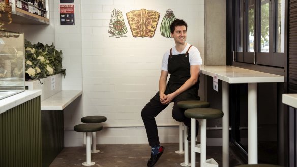 Josh Niland at his new Charcoal Fish takeaway.