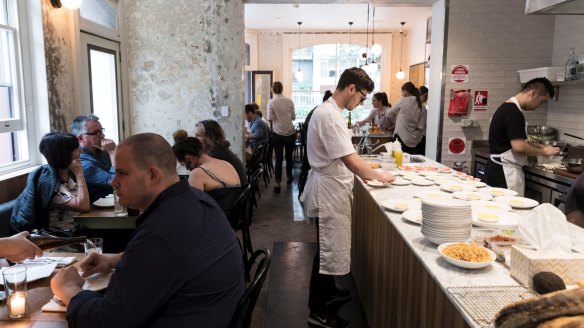 Chef Tristan Rosier at his restaurant Arthur in Surry Hills. He says the latest easing of restrictions will be of minimal benefit to smaller restaurants.