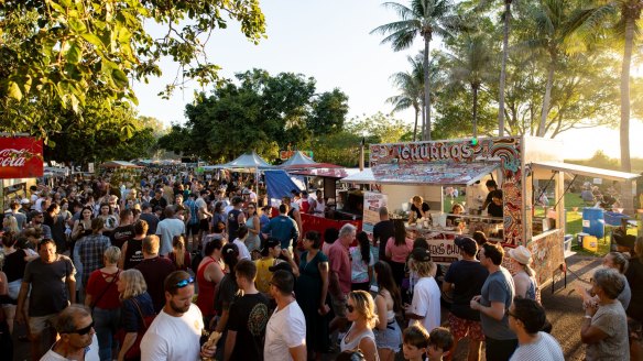 The Mindil markets in Darwin.