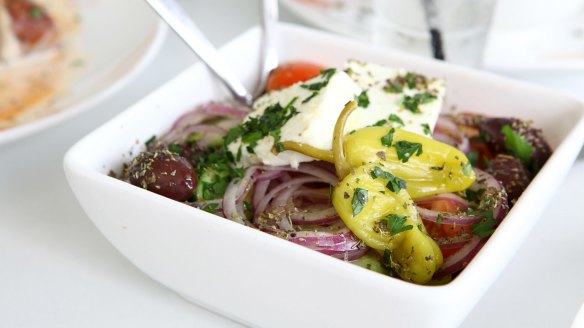Horiatiki salata at the Little Greek Taverna.