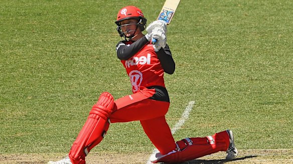 Big-hitting Renegade Grace Harris is not fond of running between the wickets.