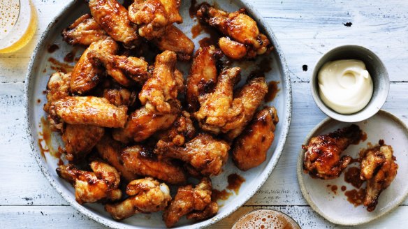 Black pepper teriyaki wings are a cheap and cheerful crowd-pleaser.