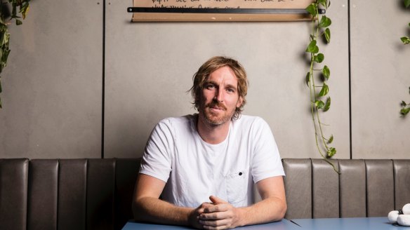 Chef Darren Robertson at his North Bondi restaurant, Rocker.