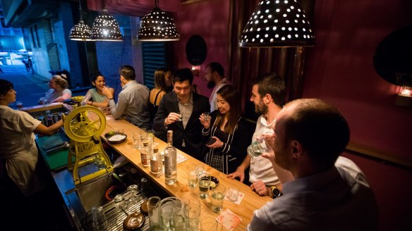 Cantina OK! is a shipping container-sized mezcal bar.