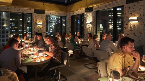 Fire-driven restaurant Kiln on the 18th floor of Sydney's Ace Hotel. 