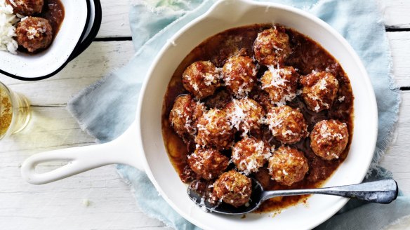 Neil Perry's meatballs in chipotle sauce.