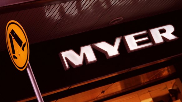 Myer sales fell in the first quarter. 