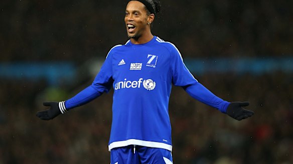 Shopping for A-League contract: former Brazil star Ronaldinho.