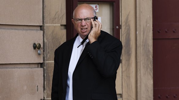 Eddie Obeid's brother-in-law John Abood outside the Darlinghurst Supreme Court on the second day of Mr Obeid's criminal trial.
