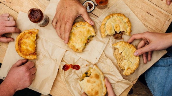 A selection of pies from The Pie Shop.