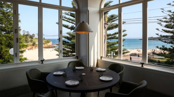 Fine linen, matte metallic cutlery, soft leather and panoramic beach views are all part of the package at Mimi's.