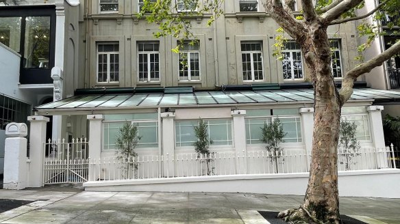 White paint and olive trees have transformed the former Bayswater Brasserie into Eros.