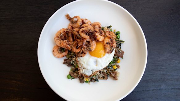 Stix's menu has a distinct Asian influence, featuring XO fried rice.