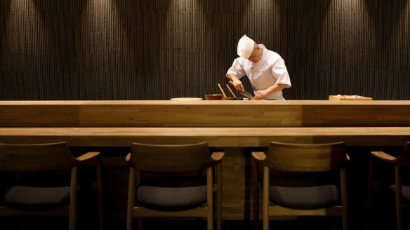 Koichi Minamishima at work at his eponymous Minamishima.