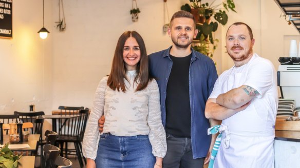 Chef Joey Ingram (Right) with Warren & Holt owners Mat and Sophie Budzevski.