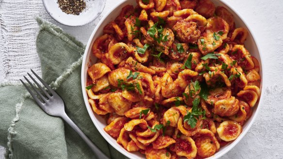 Adam Liaw's orecchiette with crab.