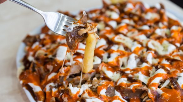 A halal snack pack. Photograph by Edwina Pickles.