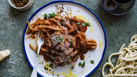 This slow-simmered arrabbiata sauce is one for a Sunday afternoon.