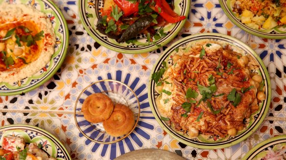 A selection of banquet dishes.