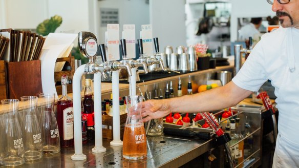 Riot Wine's keg system reduces reliance on glass bottles by venues.
