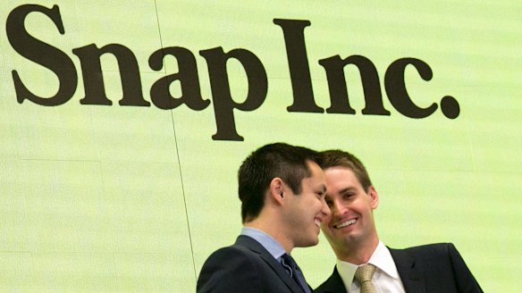 "One of the challenges we've encountered over time is explaining to people why bigger isn't better." CEO Evan Spiegel, right.