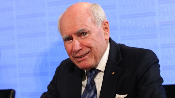 Former prime minister John Howard at the National Press Club in Canberra on Wednesday.