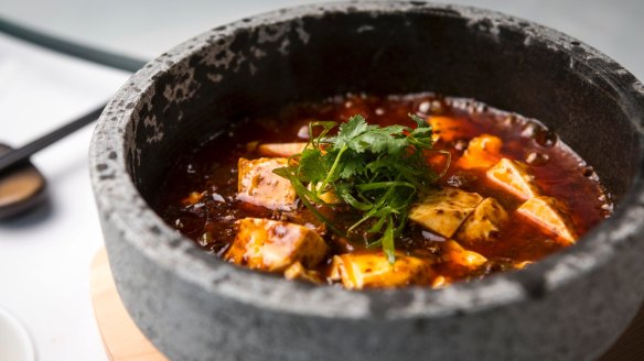 Ma po tofu at Yu Kitchen restaurant, Chadstone.