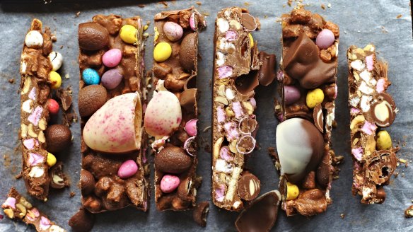 Rainbow Easter egg rocky road (