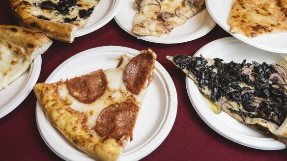 New York-style pizza and baked clams are fused with dishes from the Italian-Australian restaurants Michael Madrusan's family owned when he was a child.