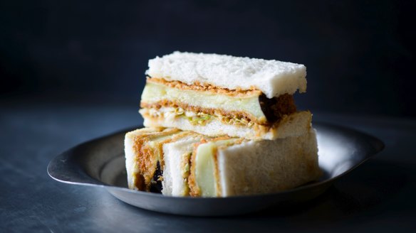 Eggplant parmigiana Katsu sandwich at Supernormal Natsu.