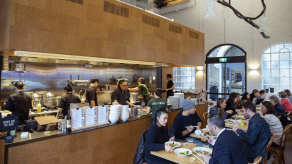 Kylie Kwong in the kitchen at her new eatery in Eveleigh.