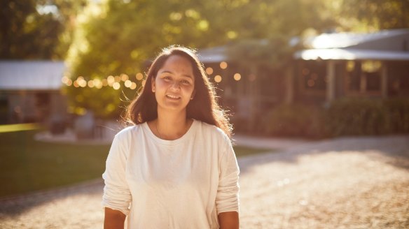 Helly Raichura at her Enter Via Laundry pop-up in Monbulk in the Dandenong Ranges outside Melbourne.