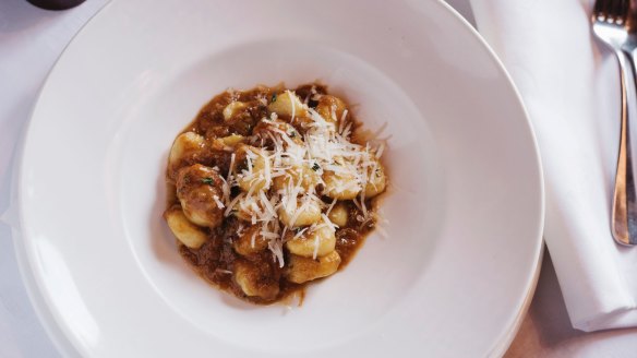 Gnocchi with thyme and lamb ragu. 