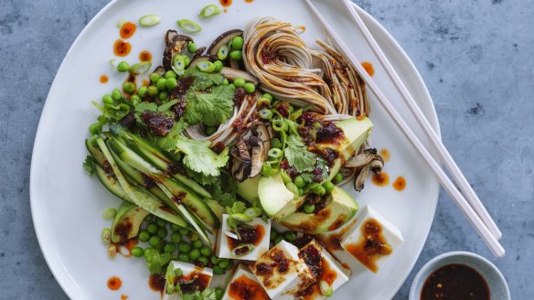 Spring soba noodle salad.