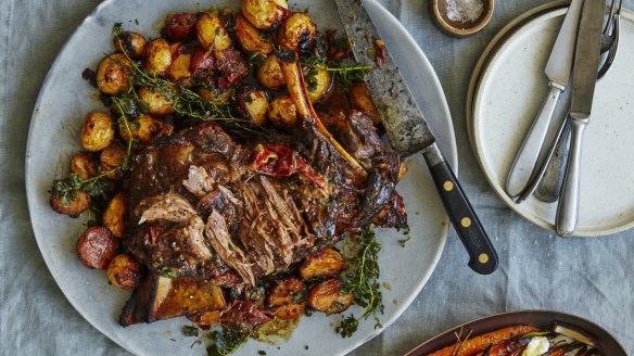 Danielle Alvarez's braised lamb shoulder with oregano, tomato and lemon.