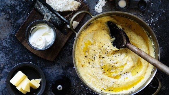 Neil Perry's soft polenta with mascarpone and parmesan