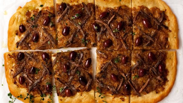 Pantry pizza: Pissaladiere.