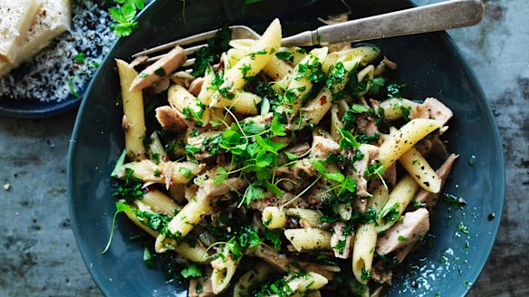 Neil Perry's easy penne with chilli and tuna.