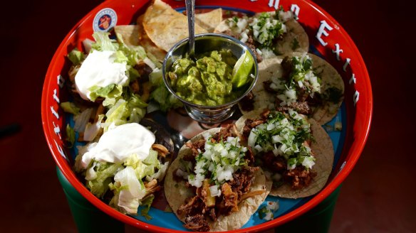 An amigos platter at La Tortilleria, Kensington.