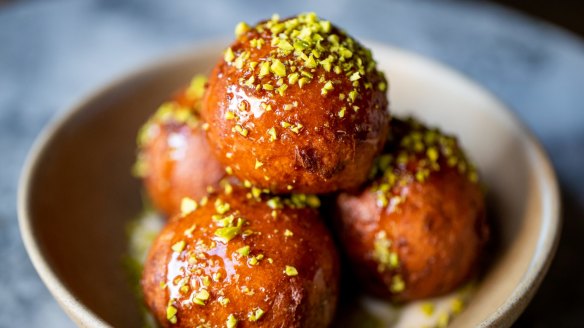 Loukoumades (honey doughnuts).