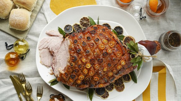 Ham with negroni glaze.