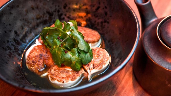 Blue swimmer crab dumplings.