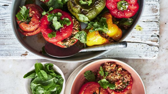 Baked stuffed vegetables.