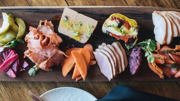 Pialligo Estate's charcuterie platter.