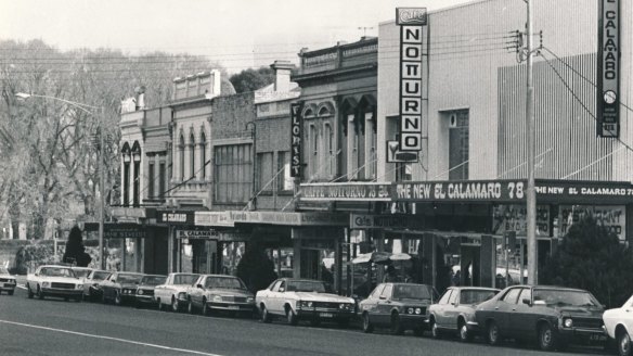 Lygon Street in 1979.