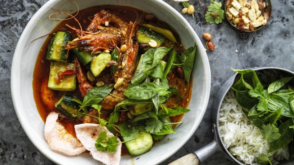 Thai prawn curry in a hurry.