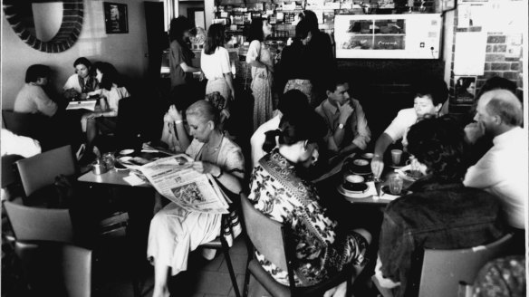 A busy breakfast scene at Bill and Toni's in 1990. 