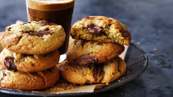 Helen Goh's freezer-friendly tahini, chocolate and orange cookies (see recipe below).